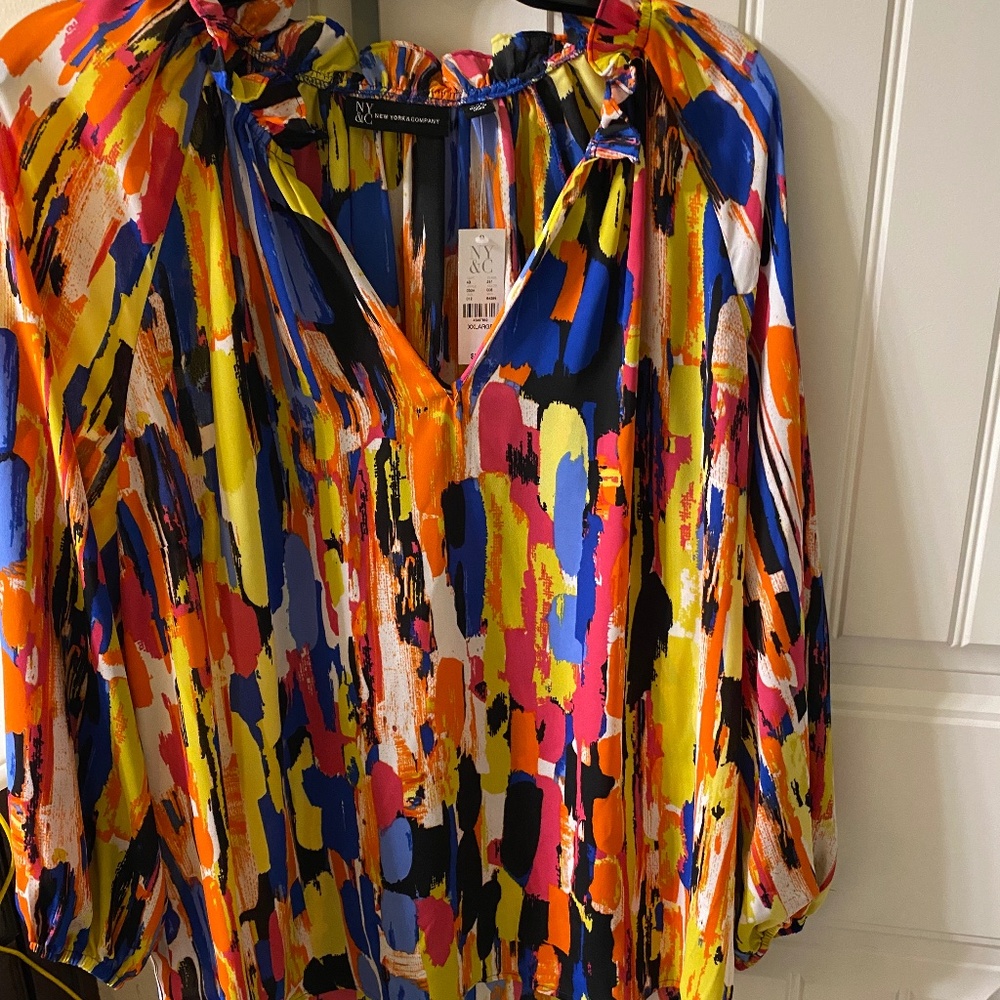 Multicolor dressy blouse